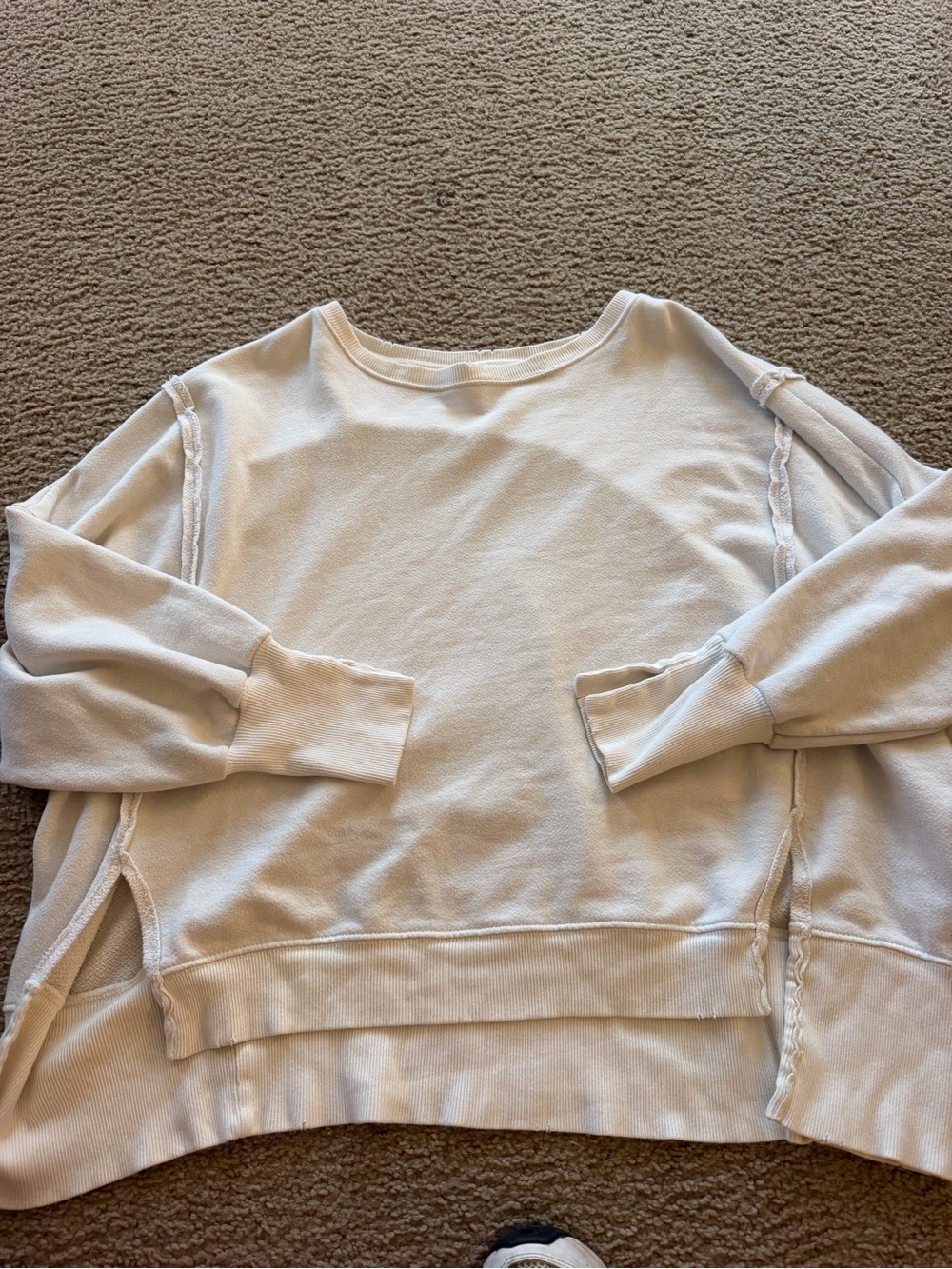 Women's Off white oversized crewneck